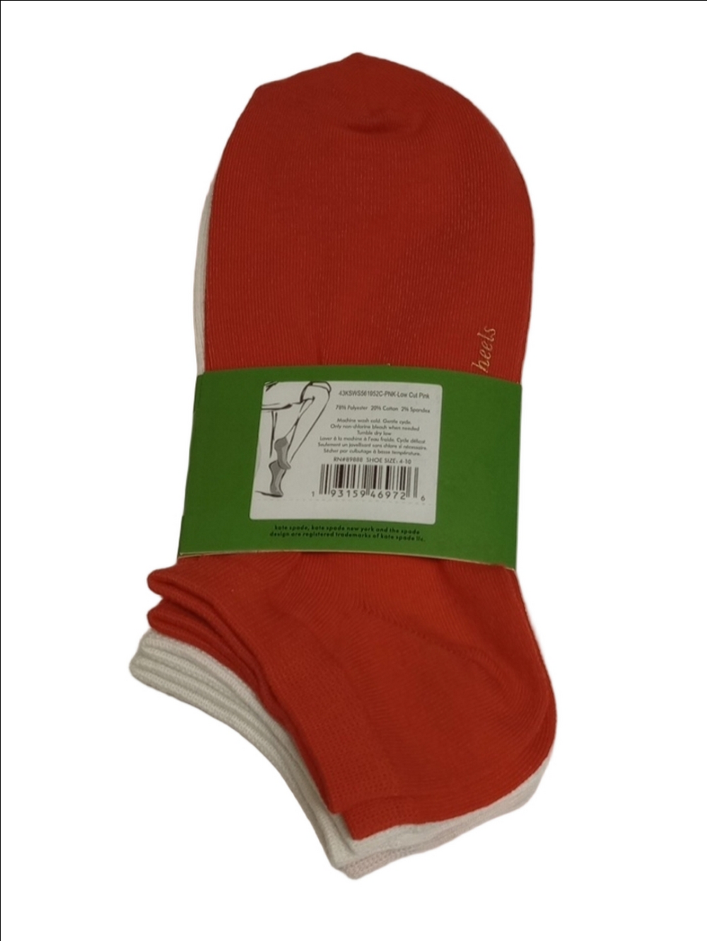 🆕🍓KATE SPADE 3 PAIRS LOW CUT STRAWBERRY RED, WHITE AND PINK WOMEN'S SOCKS - Picture 5 of 7